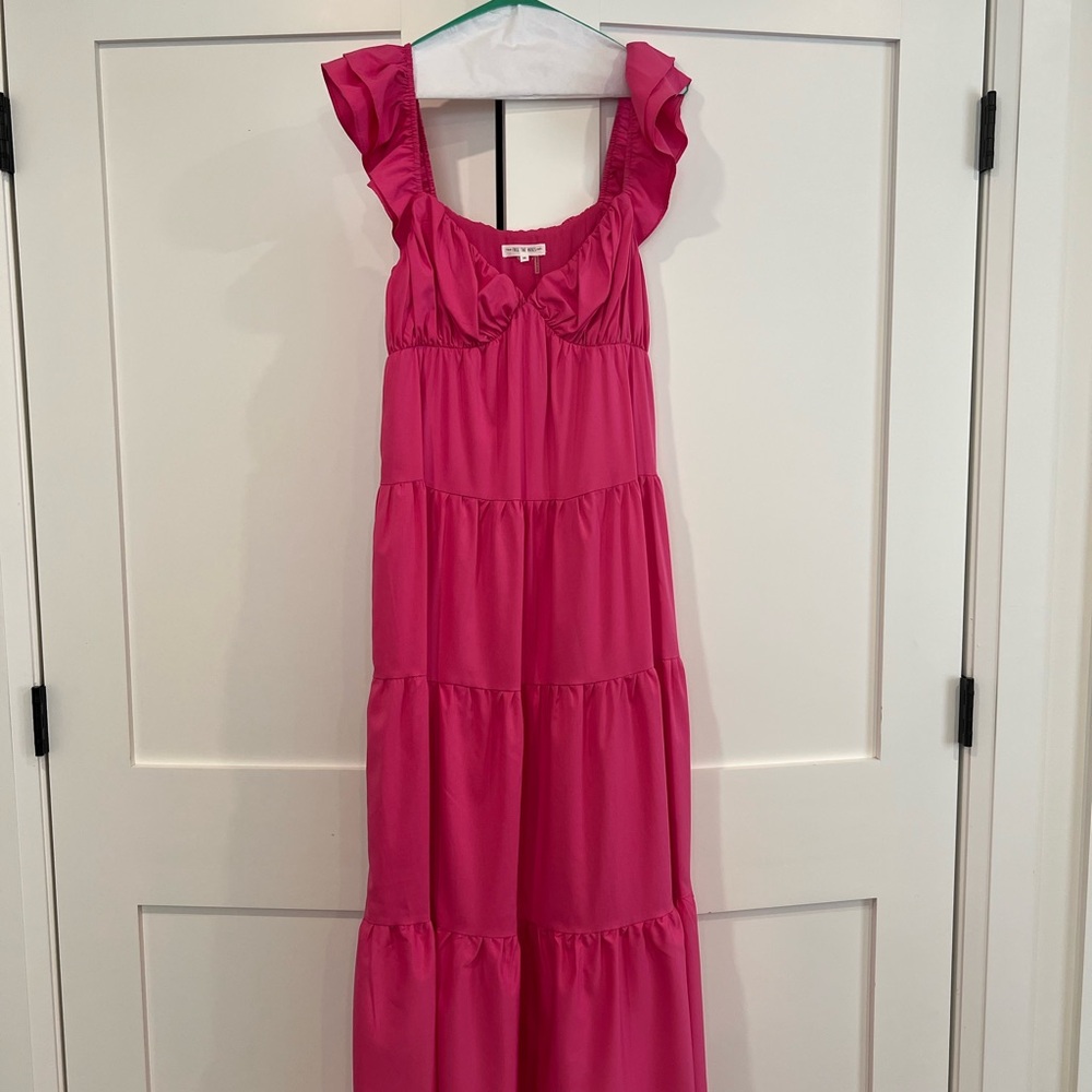 Pink Ruffled Maxi Dress